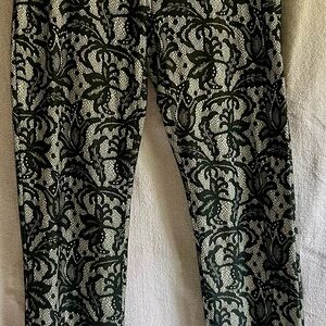 INC International Concepts Black and White Lace Pants